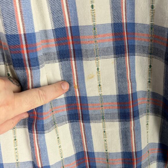 Chaps Ralph Lauren Shirt Mens XL White Plaid Western Southwestern Aztec‎ Tribal - Picture 3 of 7